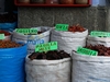 Variétés de piments au marché de Oaxaca.