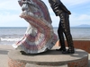 Sculture sur la plage près de la Maleçon à Puerto Vallarta en l'honneur des talentueux Danceurs Xiutla